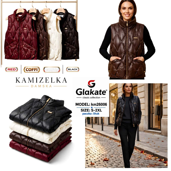 Kamizelki damskie Roz S-2XL, 1 Kolor Paczka 5 szt